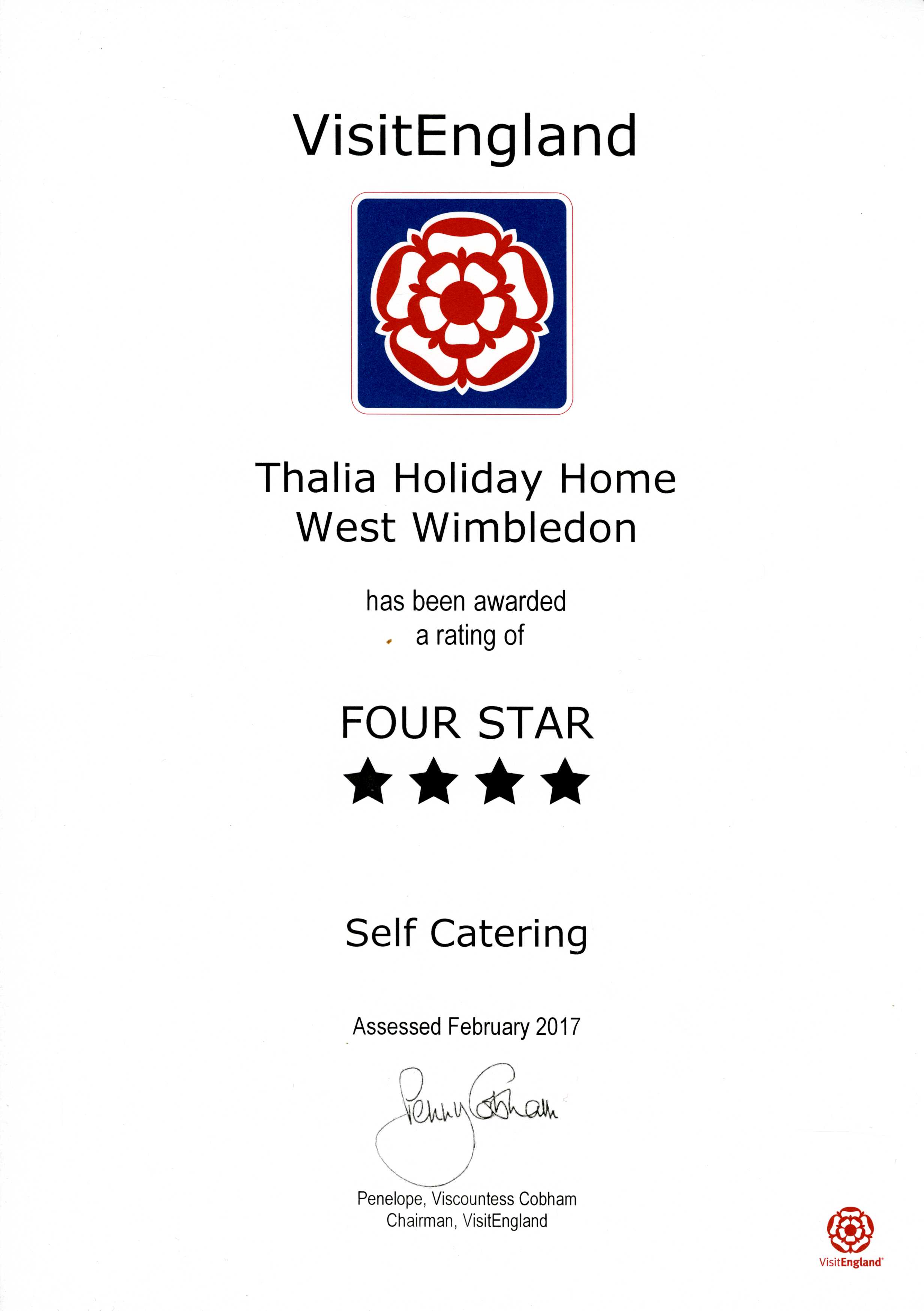 Thalia 4 star cert 2017002